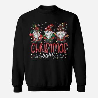 My Favorite Color Is Christmas Lights Funny Gnome Xmas Gift Sweatshirt Sweatshirt | Crazezy