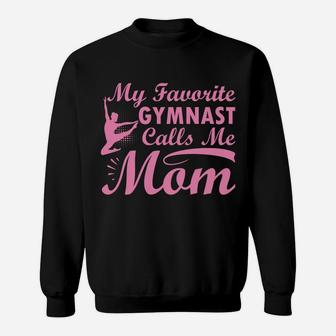 My Favorite Gymnast Calls Me Mom Gymnastic Dog Lover Sweatshirt | Crazezy