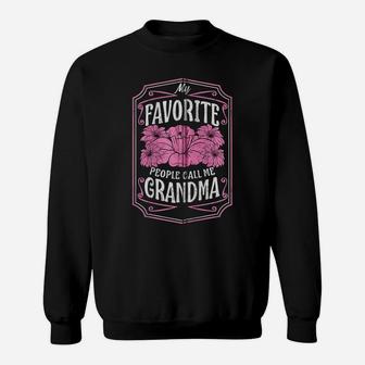 My Favorite People Call Me Grandma Floral Christmas Gifts Zip Hoodie Sweatshirt | Crazezy UK