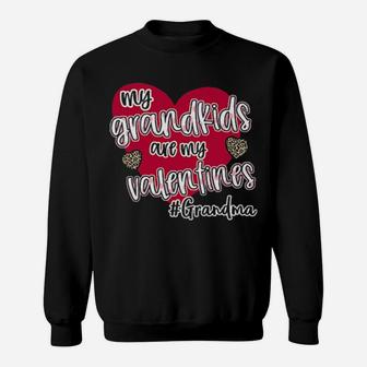 My Grandkids Are My Valentines Grandma Plaid Sweatshirt - Monsterry