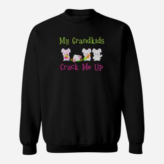 My Grandkids Crack Me Up Easter Bunny For Grandma Grandpa Sweatshirt - Monsterry