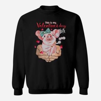 My Pig Is My Valentine Apparel Animals Lover Farm Gifts Sweatshirt - Monsterry DE