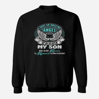 My Son In Heaven Mommy Shirt For My Son Sweatshirt - Thegiftio UK
