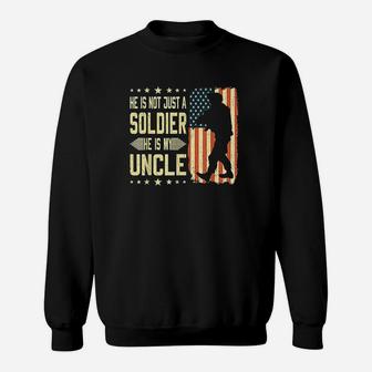 My Uncle Is A Soldier Hero Proud Army Nephew Niece Military Sweatshirt | Crazezy