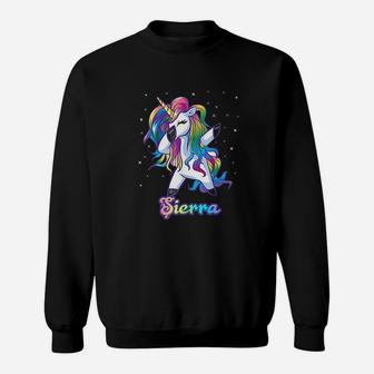 Name Personalized Custom Rainbow Unicorn Dabbing Sweatshirt - Thegiftio UK