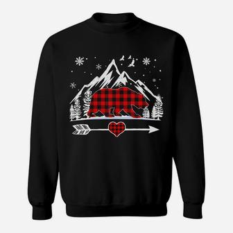 Nana Bear Christmas Pajama Red Plaid Buffalo Family Gift Sweatshirt Sweatshirt | Crazezy DE