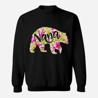 Nana Bear Gift For Women Grandma Christmas Mother's Day Sweatshirt | Crazezy
