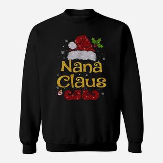 Nana Claus Shirt Christmas Pajama Family Matching Xmas Sweatshirt | Crazezy CA