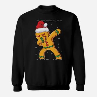 Nana's Christmas Cookie Baking Team Dabbing Gingerbread Man Sweatshirt Sweatshirt | Crazezy
