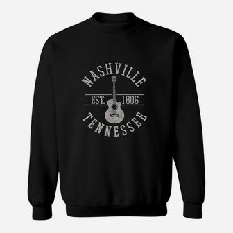 Nashville Tennessee Country Music City Guitar Player Sweatshirt | Crazezy CA