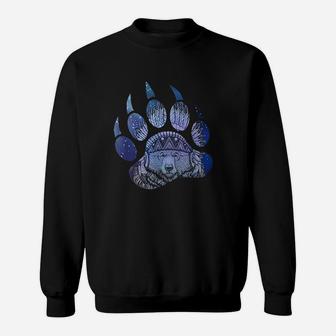 Native American Bear Claw Spirit Animal Totem Design Sweatshirt | Crazezy