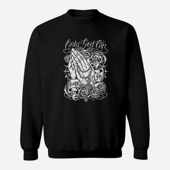 Navy Only God Can Judge Me Sweatshirt | Crazezy CA