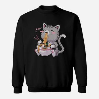 Neko Cat Ramen Bowl Sweatshirt | Crazezy DE