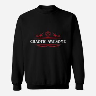 Nerdy Chaotic Awesome Alignment Polyhedral Dice Set Sweatshirt | Crazezy DE