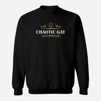Nerdy Chaotic Gay Pride Sweatshirt - Monsterry