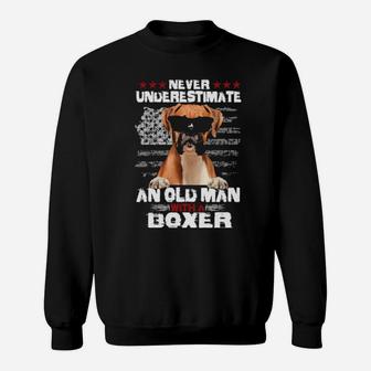 Never Underestimate An Old Man With A Boxer Sweatshirt - Monsterry DE