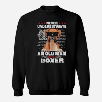Never Underestimate An Old Man With A Boxer Sweatshirt - Monsterry DE