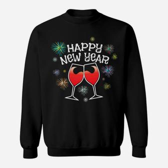New Years Eve Party Happy New Year Wine Drinker Gift Sweatshirt - Thegiftio UK