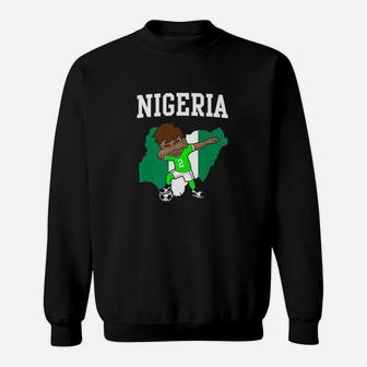 Nigeria Soccer Boy Nigerian Dabbing Football Sweatshirt | Crazezy