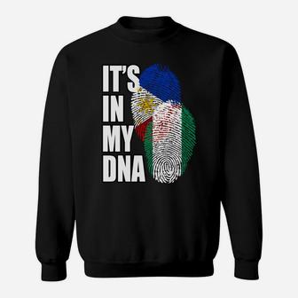 Nigerian And Filipino Dna Mix Flag Heritage Sweatshirt Sweatshirt | Crazezy AU