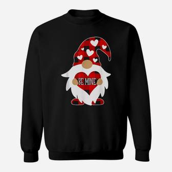 Nn Heart Gnome Plaid Costume Valentines Day Couple Sweatshirt - Monsterry AU