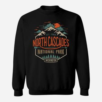 North Cascades National Park, Washington, Vintage Look Sweatshirt Sweatshirt | Crazezy