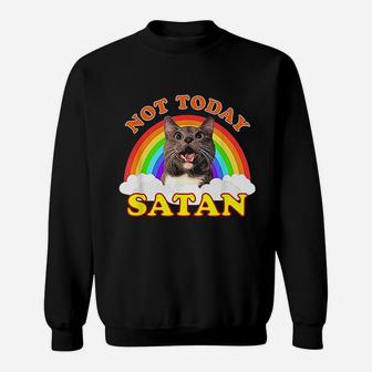 Not Today Cat Rainbow Sweatshirt | Crazezy UK
