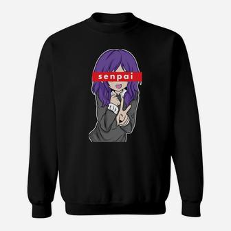 Notice Me Senpai Design Anime Girl Weaboo Cosplay Sweatshirt | Crazezy