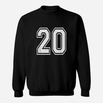 Number 20 Birthday Varsity Sports Team Jersey Sweatshirt | Crazezy