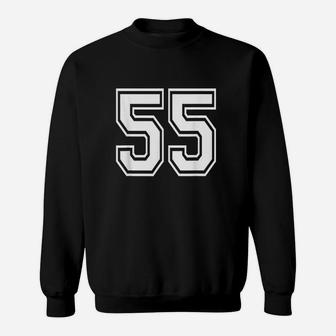 Number 55 Birthday Varsity Sports Team Jersey Sweatshirt | Crazezy DE