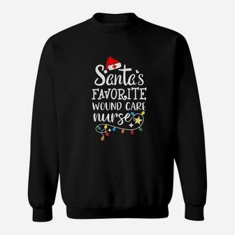 Nurse Crew Santa's Favorite Wound Care Nurse Sweatshirt | Crazezy DE
