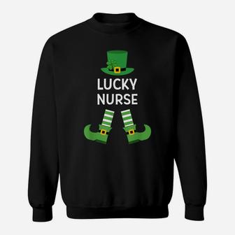 Nurse Lucky Leprechaun St Patricks Day Nursing T Shirt Sweatshirt | Crazezy