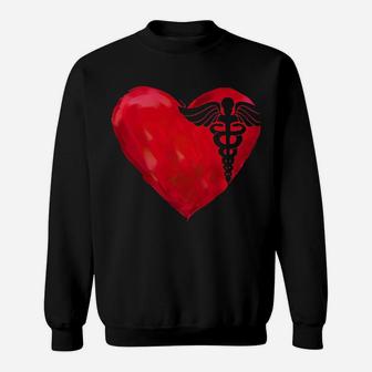 Nurse Valentine Heart Sweatshirt - Monsterry DE
