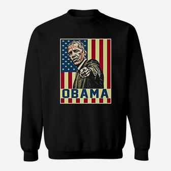 Obama 44Th Usa Pop Art Vintage Usa America Sweatshirt | Crazezy DE