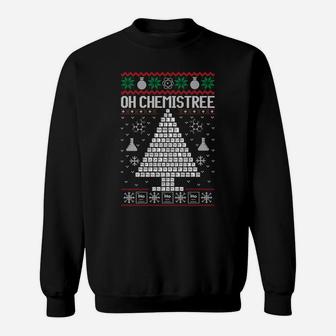 Oh Chemist Tree Merry Chemistree Chemistry Ugly Christmas Sweatshirt | Crazezy UK