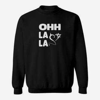 OHH LA LA Schwarzes Sweatshirt, Stern Motiv Druck - Seseable