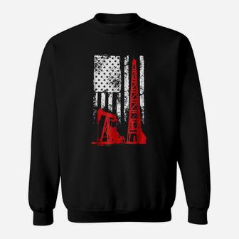 Oilfield Us Flag Sweatshirt | Crazezy CA