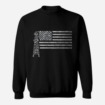 Oilfield Worker American Flag Sweatshirt | Crazezy AU