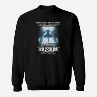 Oktober Geburtsmonat Schwarzes Sweatshirt, Fantasie Statement Design - Seseable