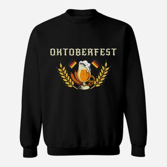 Oktoberfest German Flag Beer Festival Sausage Vintage Retro Sweatshirt Sweatshirt | Crazezy