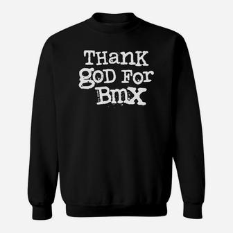 Old Bones Bmx Thank God For Bmx Sweatshirt - Thegiftio UK
