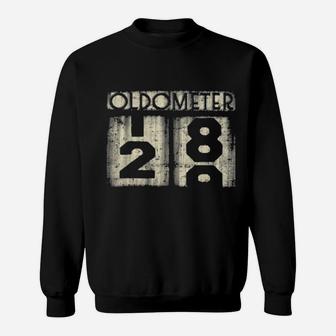 Oldometer 29 Years 29Th Birthday Distressed Cool Sweatshirt - Monsterry AU