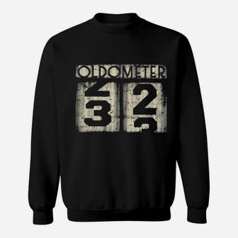 Oldometer 33 Years 33Th Birthday Distressed Cool Sweatshirt - Monsterry AU