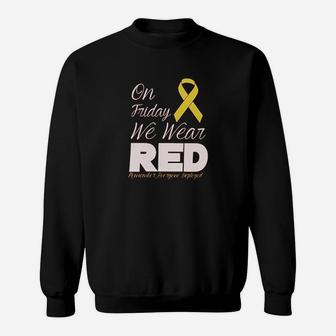 On Friday We Wear Red Friday Yellow Ribbon Sweatshirt | Crazezy DE