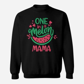 One In A Melon Mama Summer Fruit Watermelon Theme Kids Party Sweatshirt | Crazezy AU