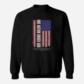 One Nation Under God American Flag Sweatshirt | Crazezy DE