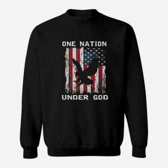 One Nation Under God Flag Sweatshirt | Crazezy UK
