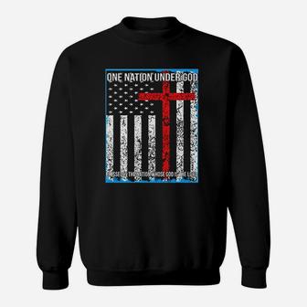One Nation Under God With Flag Printed Sweatshirt | Crazezy UK