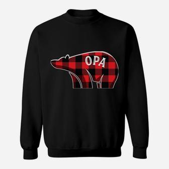 Opa Bear Christmas Plaid Family Matching Pajama Xmas Gift Sweatshirt Sweatshirt | Crazezy AU