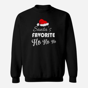 Optimized Santa's Favorit Ho Ho Ho Schwarzes Weihnachts-Sweatshirt für Erwachsene - Seseable